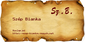 Szép Bianka névjegykártya