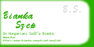 bianka szep business card